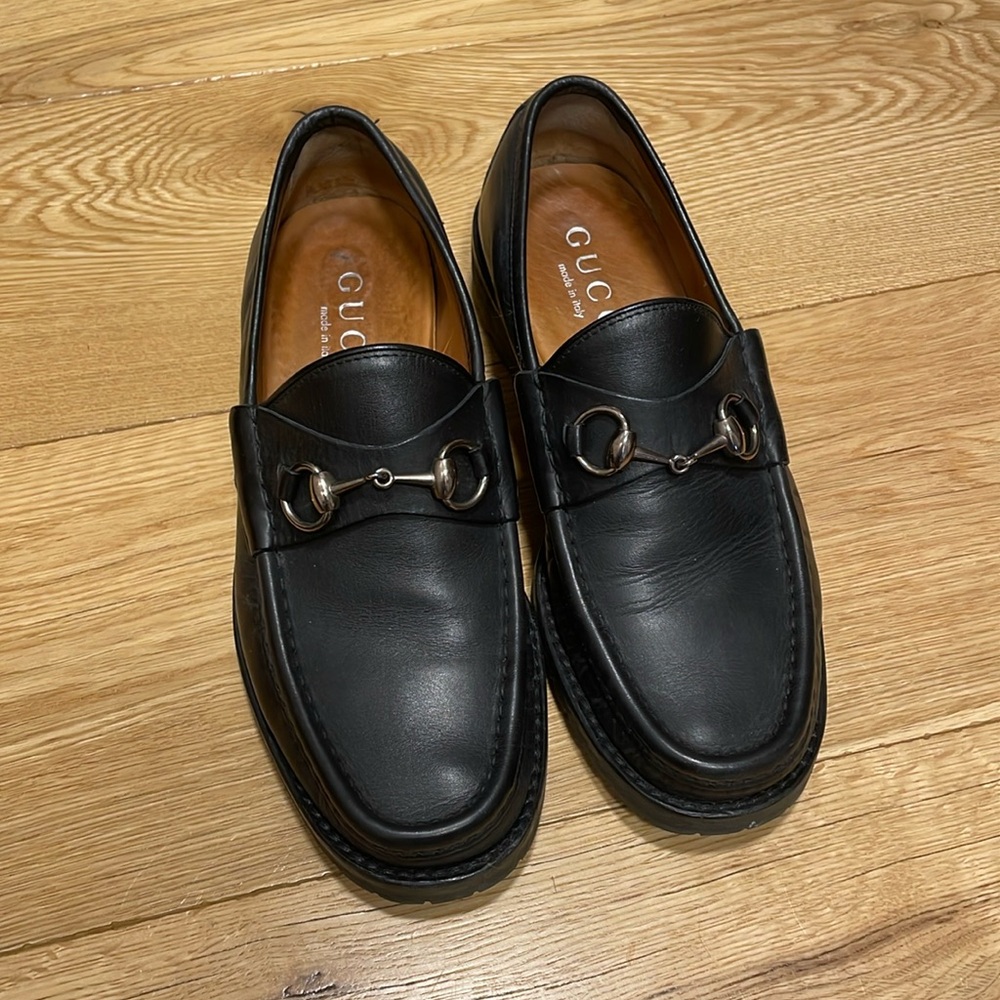 Gucci winter dress shoes with rubber sole for snow
